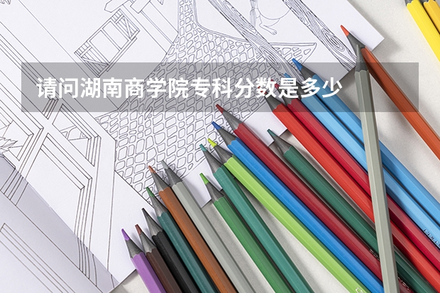 请问湖南商学院专科分数是多少