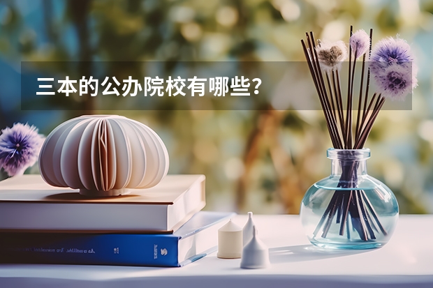 三本的公办院校有哪些?