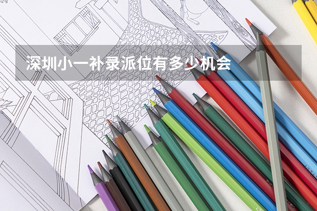 深圳小一补录派位有多少机会