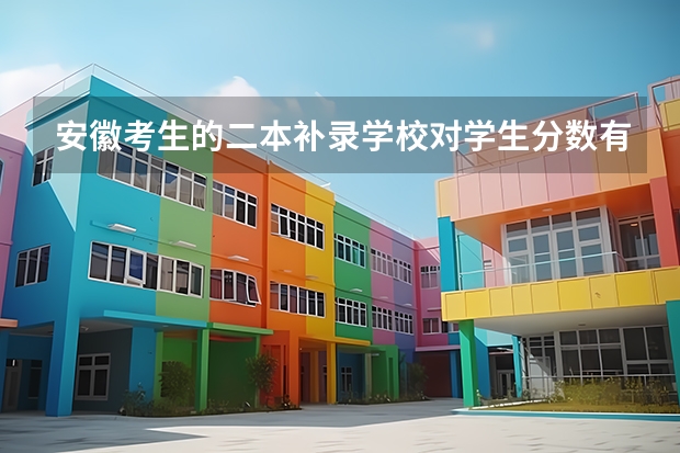 安徽考生的二本补录学校对学生分数有什么要求吗？对于他们学校的最低投档线以下的学生是否进行录取？