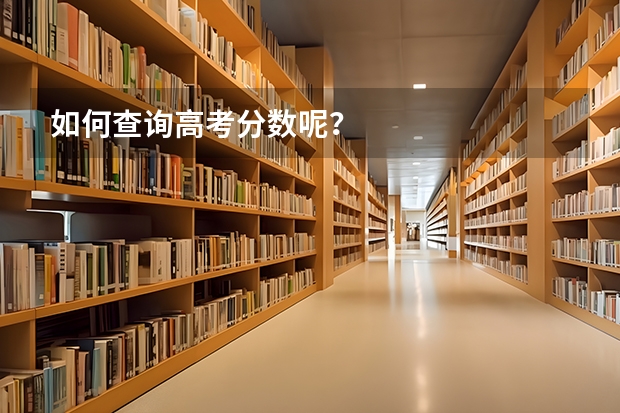 如何查询高考分数呢？