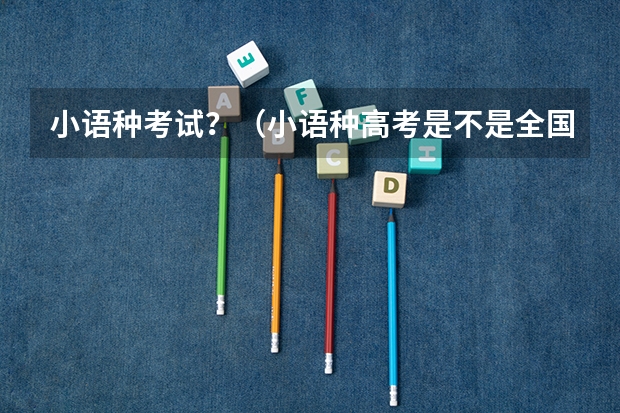 小语种考试?(小语种高考是不是全国都能考,小的市也能么?)