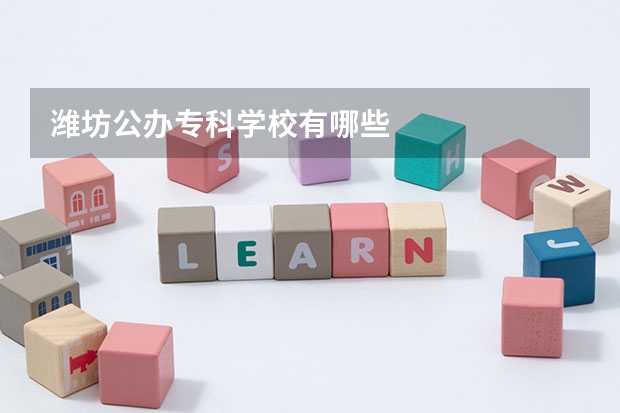 潍坊公办专科学校有哪些