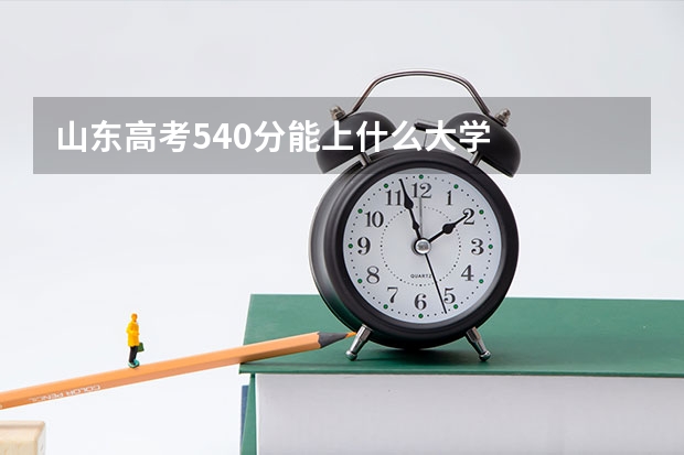山东高考540分能上什么大学
