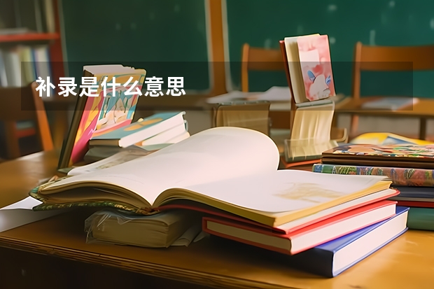 补录是什么意思