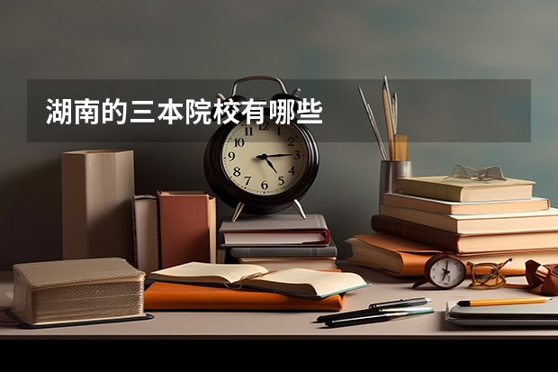 湖南的三本院校有哪些