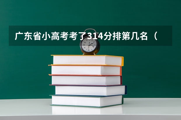 广东省小高考考了314分排第几名(广东省小高考录取时间)