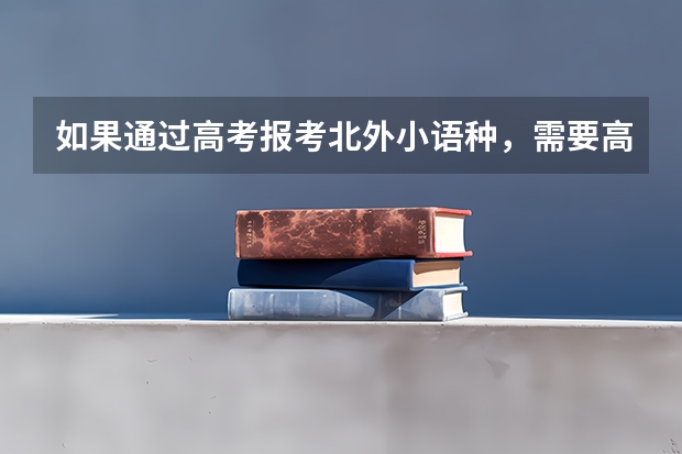 如果通过高考报考北外小语种,需要高出重点县多少分(山东省)