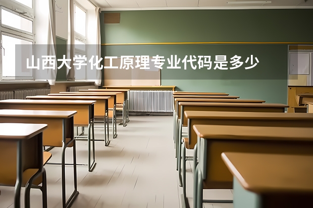 山西大学化工原理专业代码是多少