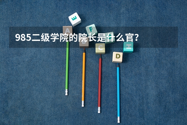 985二级学院的院长是什么官？