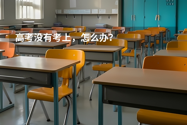 高考没有考上,怎么办?