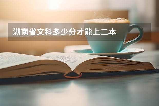 湖南省文科多少分才能上二本