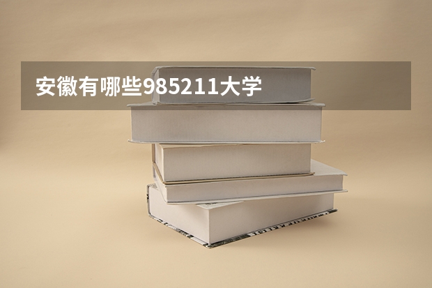 安徽有哪些985211大学