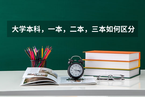 大学本科，一本，二本，三本如何区分