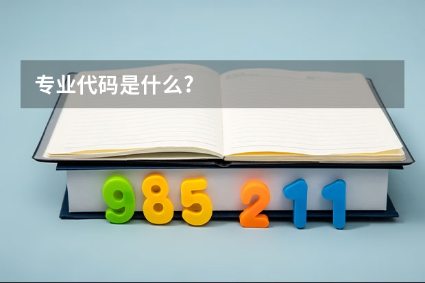 专业代码是什么?