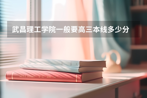 武昌理工学院一般要高三本线多少分
