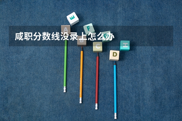 咸职分数线没录上怎么办