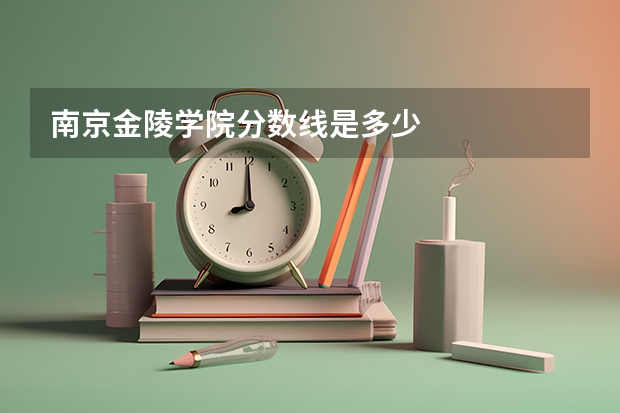 南京金陵学院分数线是多少
