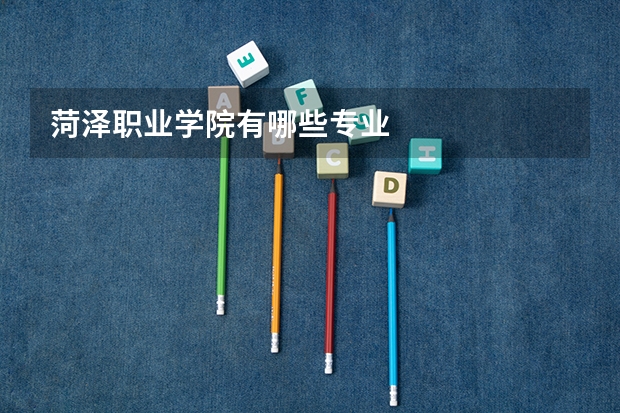 菏泽职业学院有哪些专业