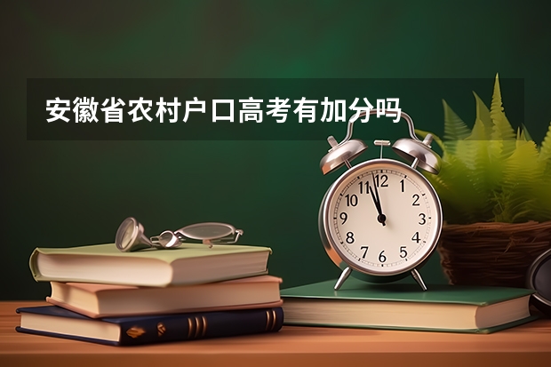 安徽省农村户口高考有加分吗