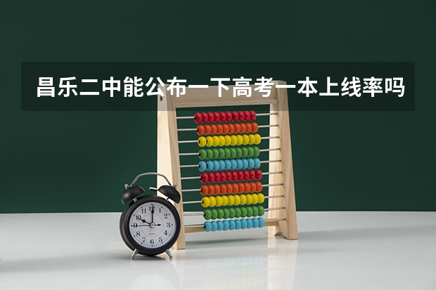 昌乐二中能公布一下高考一本上线率吗?是不是不理想不敢公布吧