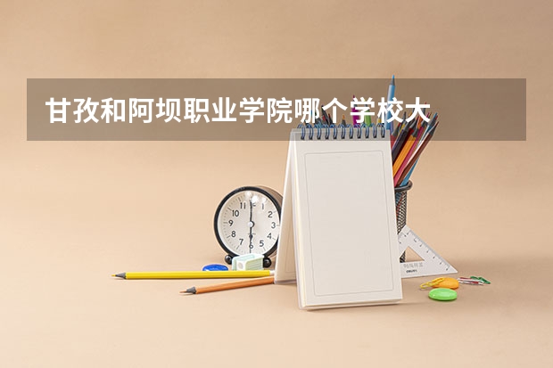 甘孜和阿坝职业学院哪个学校大