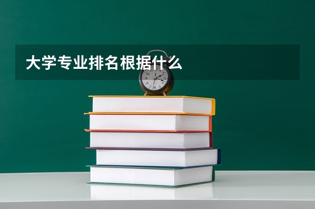 大学专业排名根据什么