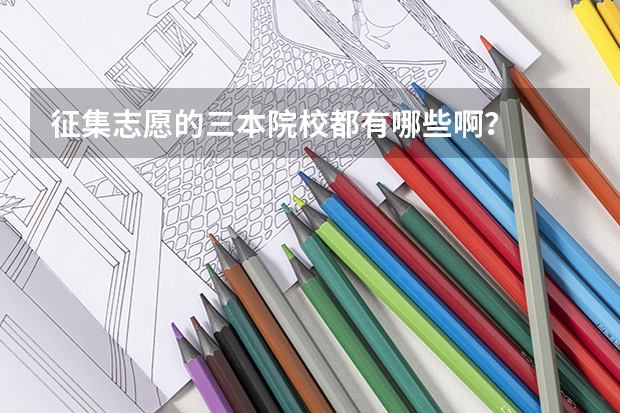 征集志愿的三本院校都有哪些啊？