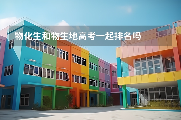 物化生和物生地高考一起排名吗