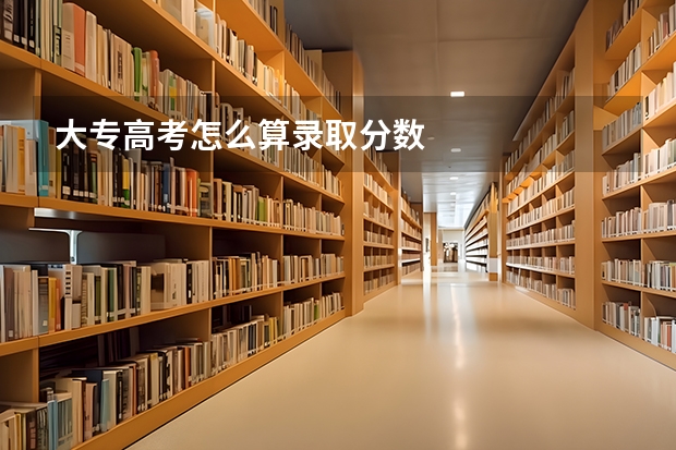 大专高考怎么算录取分数