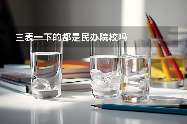 三表一下的都是民办院校吗