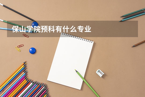 保山学院预科有什么专业