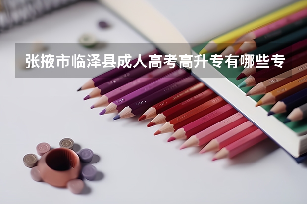 张掖市临泽县成人高考高升专有哪些专业？