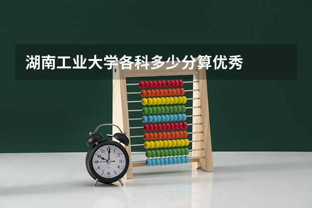 湖南工业大学各科多少分算优秀