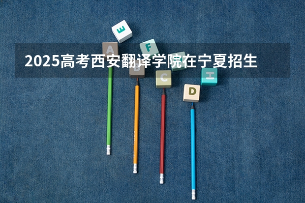 2025高考西安翻译学院在宁夏招生计划