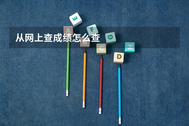 从网上查成绩怎么查