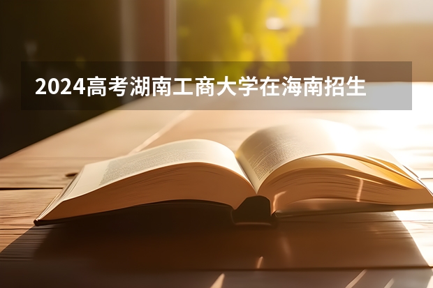 2024高考湖南工商大学在海南招生计划