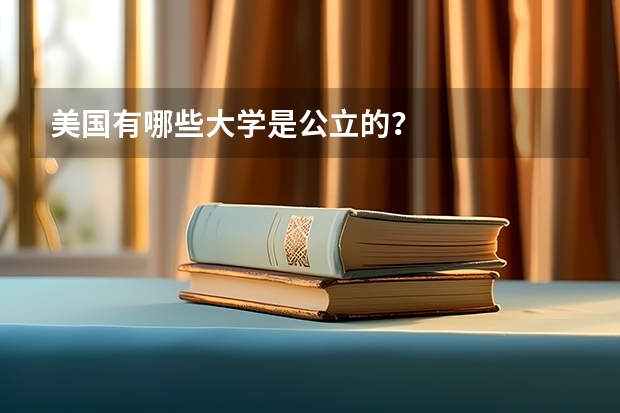 美国有哪些大学是公立的？