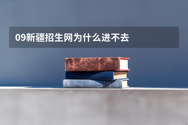 09新疆招生网为什么进不去