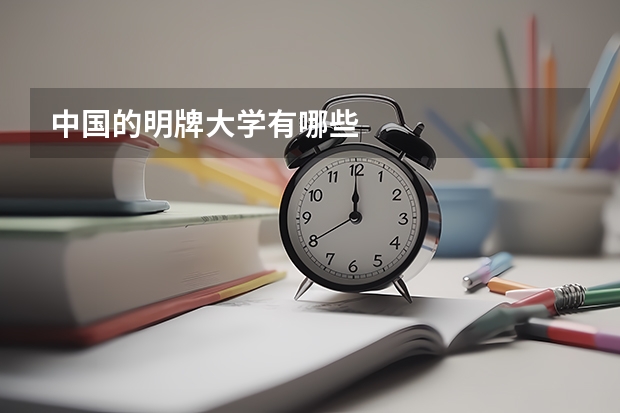 中国的明牌大学有哪些