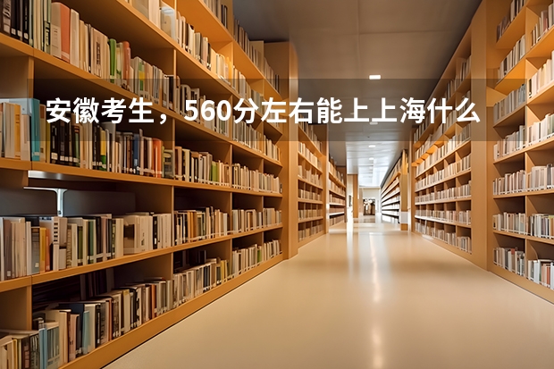 安徽考生,560分左右能上上海什么大学,还有外省的哪些学校好?