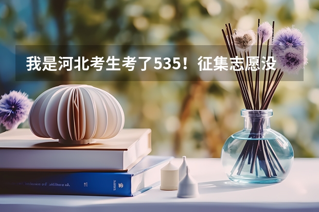 我是河北考生考了535！征集志愿没有录取！我走专科能报那些（河北第二次专科征集志愿~~知道的教教兄弟吧~~）