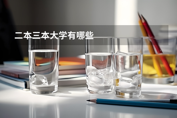 二本三本大学有哪些