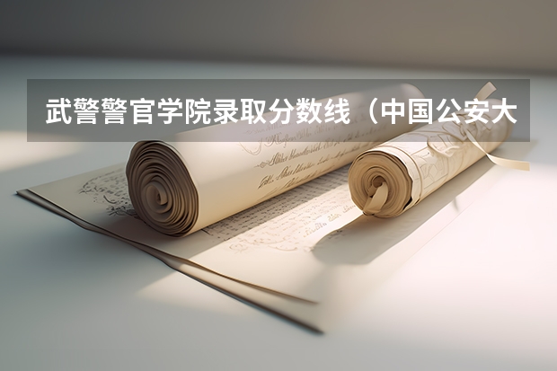武警警官学院录取分数线（中国公安大学2023分数线）
